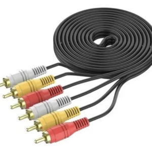 Cable RCA longitud 10m 10 metros. rojo amarillo y blanco