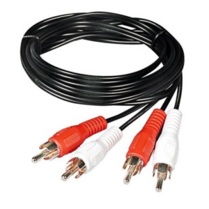 Cable RCA 1.5m rojo y blanco de 1 metro y medio