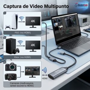 Adaptador Captura Video 4K 60Hz