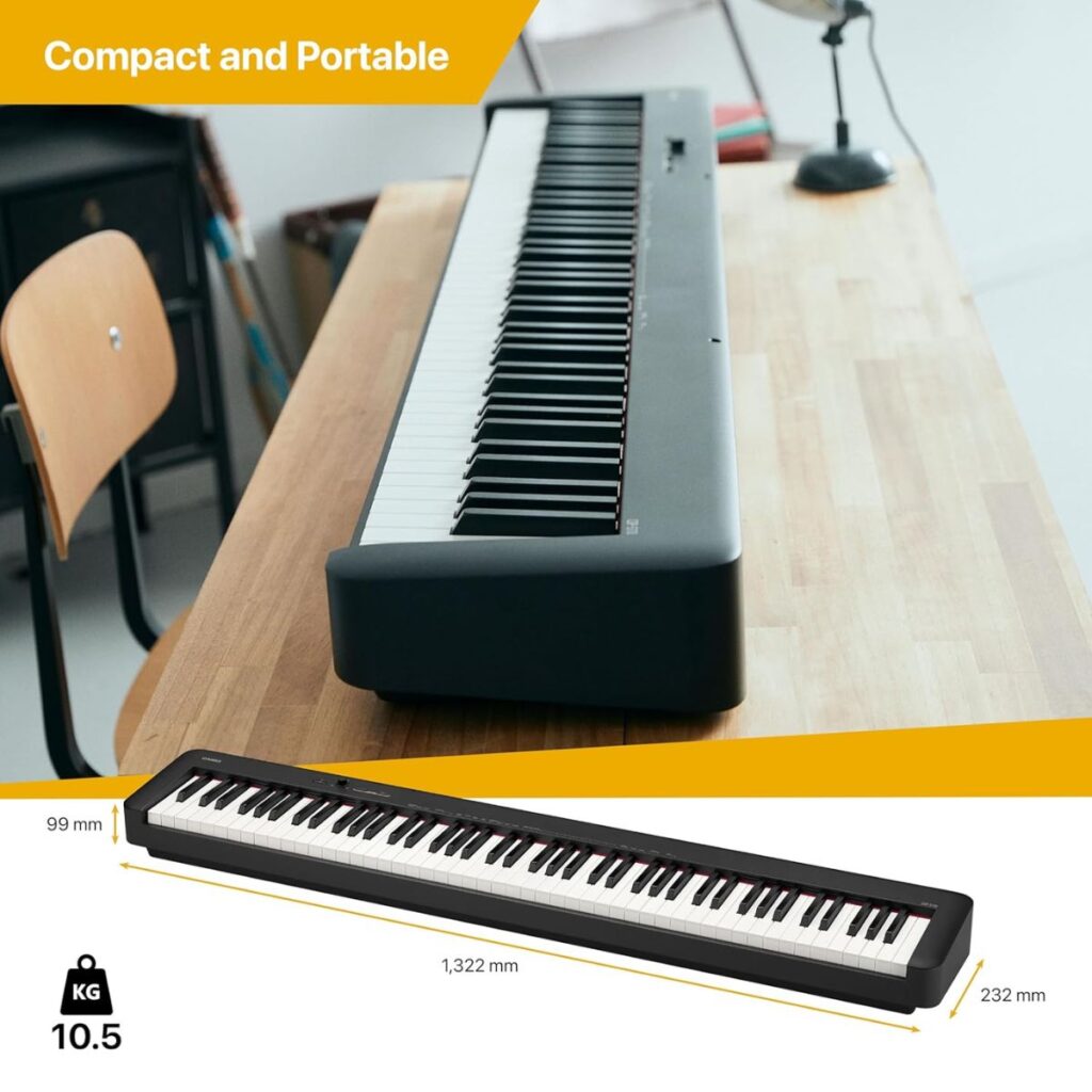 Teclado Casio CDP-S110 WE Piano Digital 88 Teclas Blancas Scaled Hammer Action
