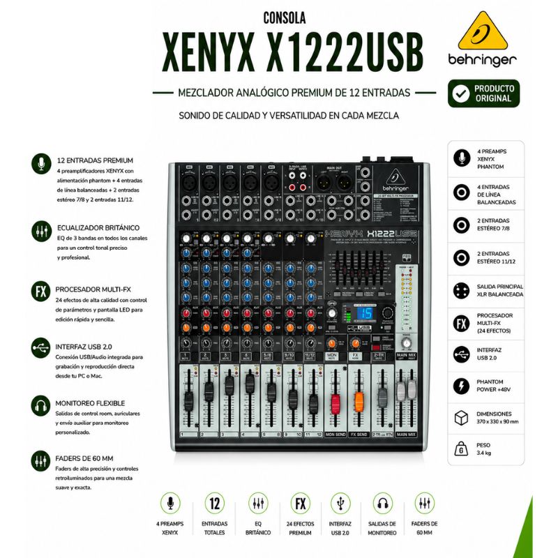 consola-x Mejores Equipos Behringer en Bolivia 2026