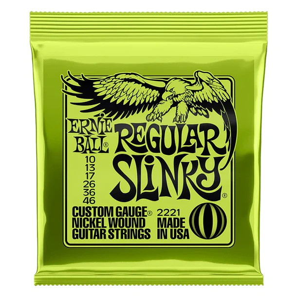 Cuerdas para Guitarra Eléctrica Ernie Ball Regular Slinky 2221 10-46